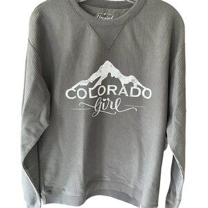 Unwind by League Colorado Girl 100% Cotton Sweatshirt NWT Size Small